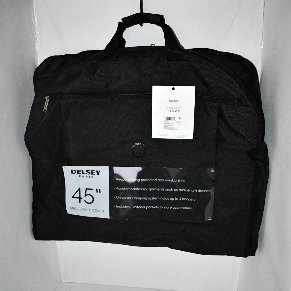 Delsey Helium Garment Collection 45" Mid Length Cover #45845BK NWT